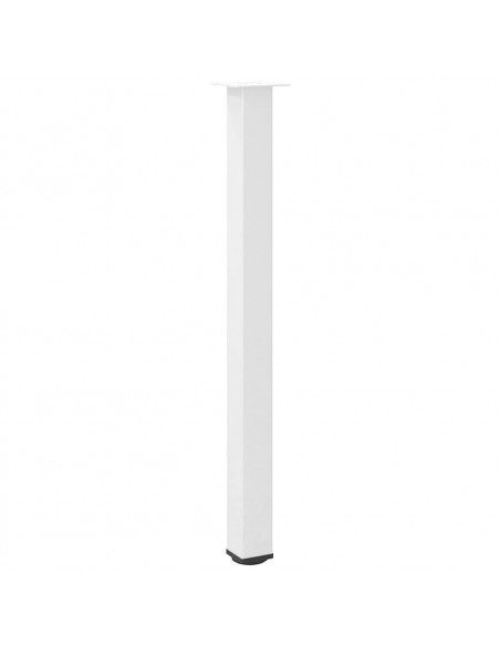 Gambe per Tavolino 4 pz Bianco 110-112 cm in Acciaio