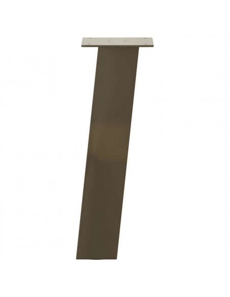 Gambe per Tavolino 4 pz Acciaio Naturale 42 cm in Acciaio