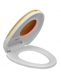 Copriwater Ammortizzato Bianco e Giallo per Adulti/Bambini