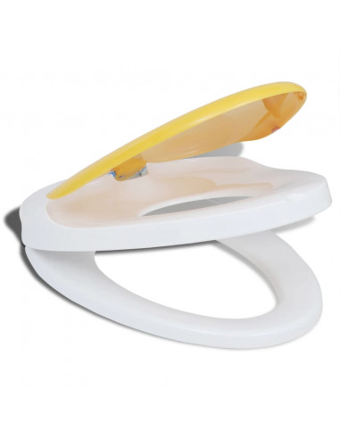 Copriwater Ammortizzato Bianco e Giallo per Adulti/Bambini