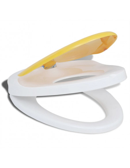 Copriwater Ammortizzato Bianco e Giallo per Adulti/Bambini