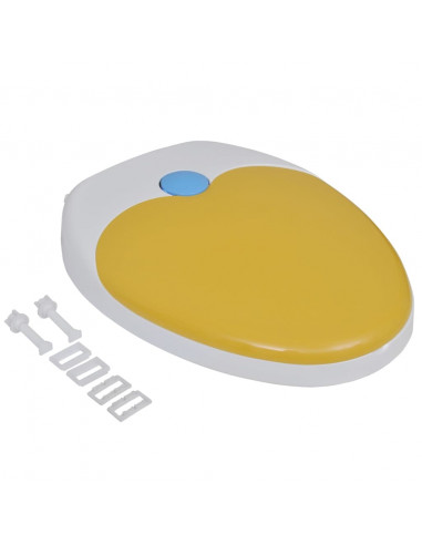 Copriwater Ammortizzato Bianco e Giallo per Adulti/Bambini