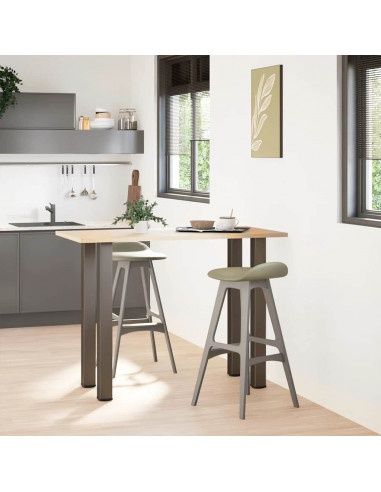 Gambe per Tavolino 4 pz Acciaio Naturale 110-112 cm Acciaio