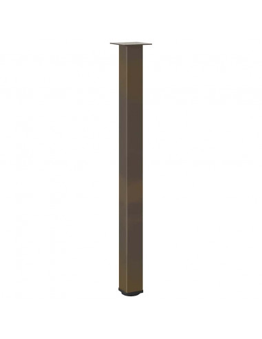 Gambe per Tavolino 4 pz Acciaio Naturale 110-112 cm Acciaio