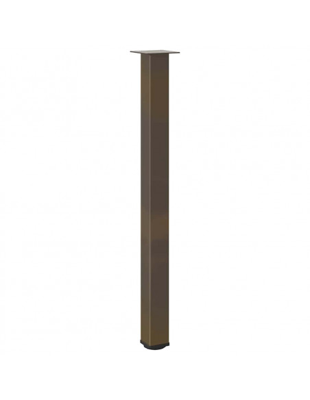Gambe per Tavolino 4 pz Acciaio Naturale 110-112 cm Acciaio