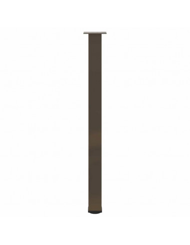 Gambe per Tavolino 4 pz Acciaio Naturale 110-112 cm Acciaio