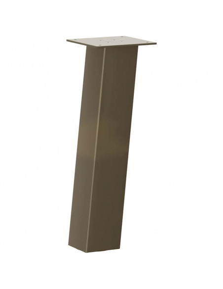 Gambe per Tavolino 4 pz Acciaio Naturale 30 cm in Acciaio