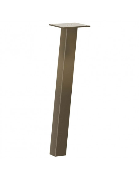 Gambe per Tavolino 4 pz Acciaio Naturale 30 cm in Acciaio