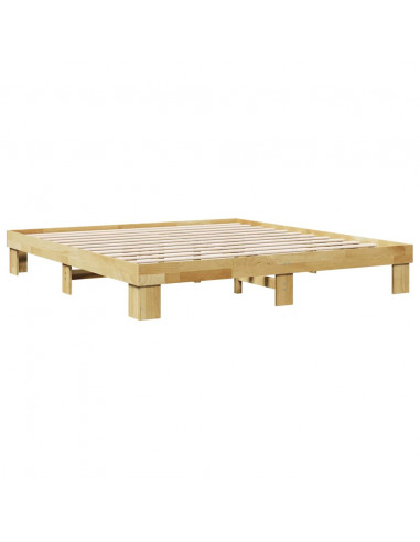 Struttura Letto Senza Materasso 180x200 cm in Legno di Rovere