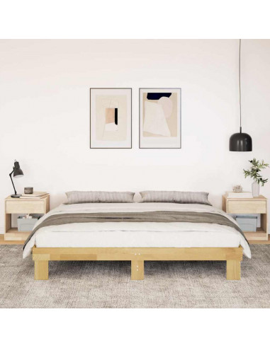 Struttura Letto Senza Materasso 180x200 cm in Legno di Rovere