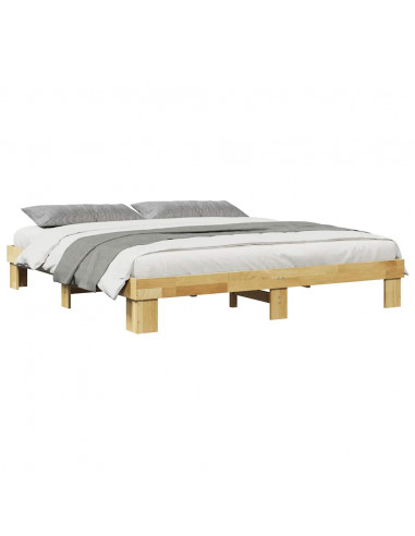 Struttura Letto Senza Materasso 180x200 cm in Legno di Rovere