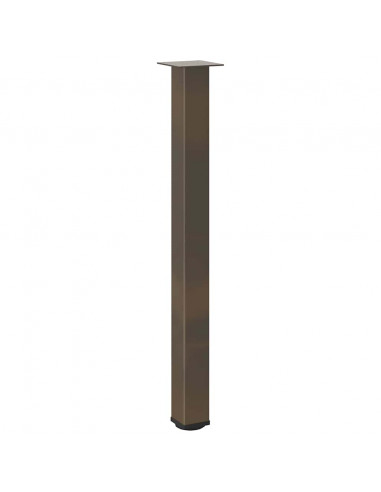 Gambe per Tavolino 4 pz Acciaio Naturale 100-102 cm in Acciaio