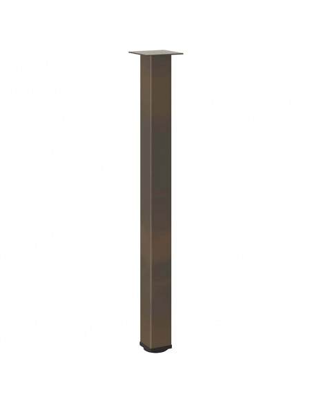 Gambe per Tavolino 4 pz Acciaio Naturale 100-102 cm in Acciaio