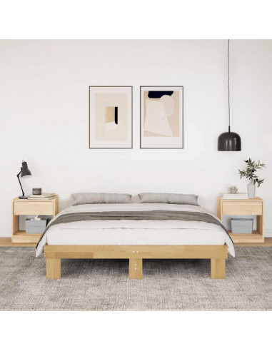 Struttura Letto Senza Materasso 160x200 cm in Legno di Rovere