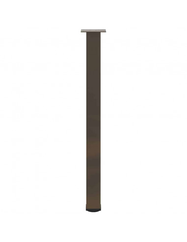 Gambe per Tavolino 4 pz Acciaio Naturale 100-102 cm in Acciaio