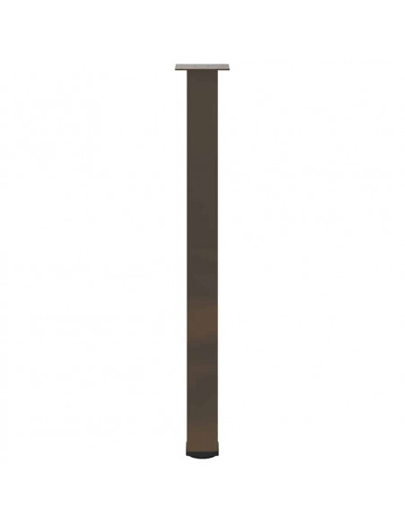 Gambe per Tavolino 4 pz Acciaio Naturale 100-102 cm in Acciaio