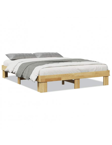 Struttura Letto Senza Materasso 150x200 cm in Legno di Rovere