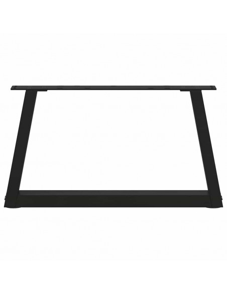 Gambe per Tavolo da Pranzo a V 2 pz Nero 70x(30-31,3)cm Acciaio