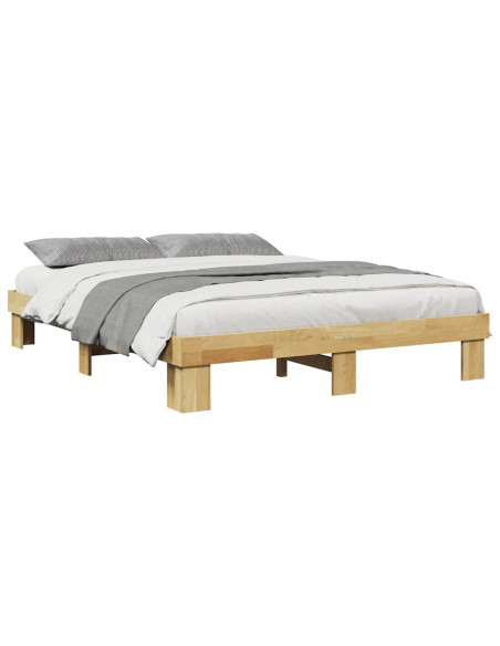 Struttura Letto Senza Materasso 150x200 cm in Legno di Rovere