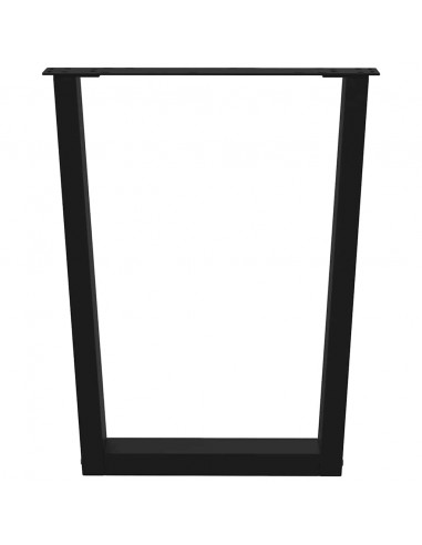 Gambe per Tavolo da Pranzo a V 2 pz Nero 70x(72-73,3)cm Acciaio