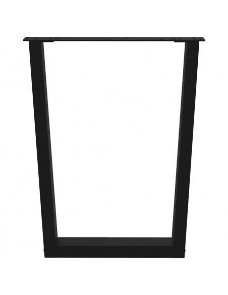 Gambe per Tavolo da Pranzo a V 2 pz Nero 70x(72-73,3)cm Acciaio