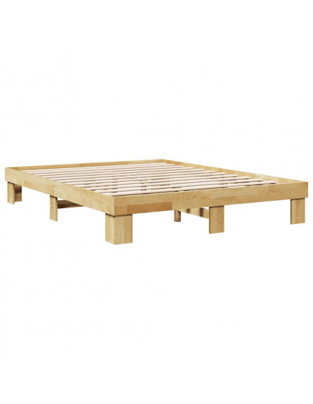 Struttura Letto Senza Materasso 140x200 cm in Legno di Rovere