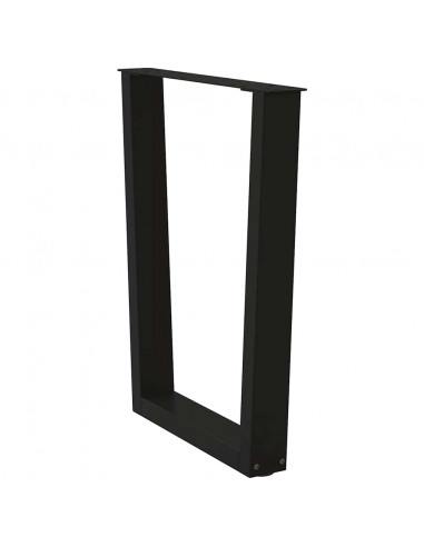 Gambe per Tavolo da Pranzo a V 2 pz Nero 70x(72-73,3)cm Acciaio