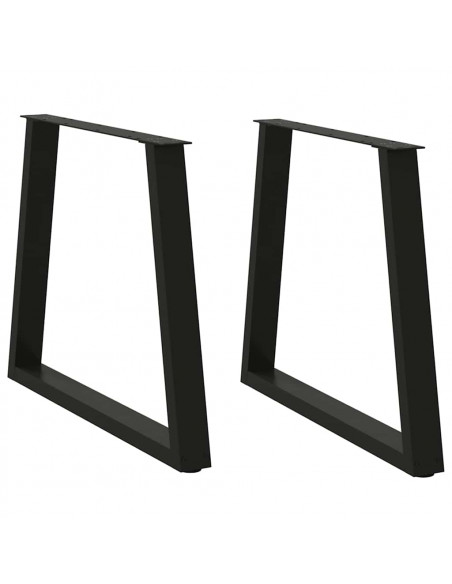 Gambe per Tavolo da Pranzo a V 2 pz Nero 70x(72-73,3)cm Acciaio