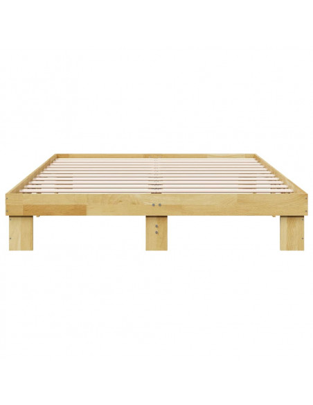 Struttura Letto Senza Materasso 140x200 cm in Legno di Rovere