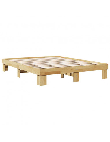 Struttura Letto Senza Materasso 140x190 cm in Legno di Rovere