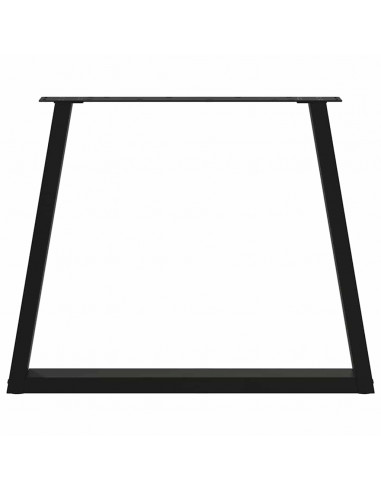 Gambe per Tavolo da Pranzo a V 2 pz Nero 70x(72-73,3)cm Acciaio