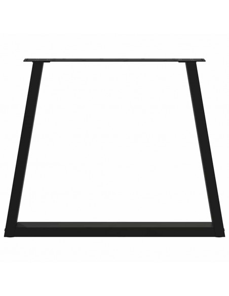 Gambe per Tavolo da Pranzo a V 2 pz Nero 70x(72-73,3)cm Acciaio