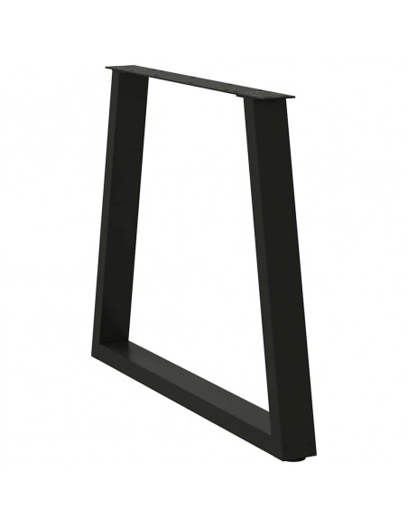 Gambe per Tavolo da Pranzo a V 2 pz Nero 80x(72-73,3)cm Acciaio
