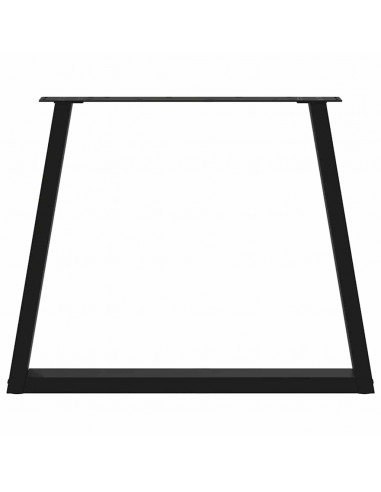 Gambe per Tavolo da Pranzo a V 2 pz Nero 80x(72-73,3)cm Acciaio