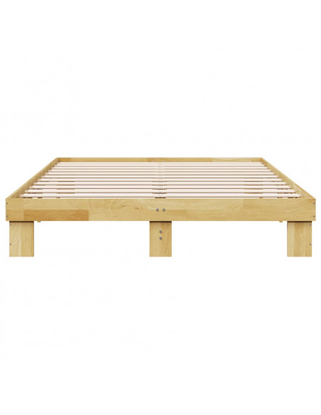Struttura Letto Senza Materasso 135x190 cm in Legno di Rovere