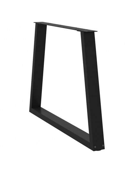 Gambe per Tavolo da Pranzo a V 2 pz Nero 90x(72-73,3)cm Acciaio