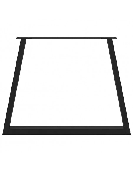 Gambe per Tavolo da Pranzo a V 2 pz Nero 90x(72-73,3)cm Acciaio