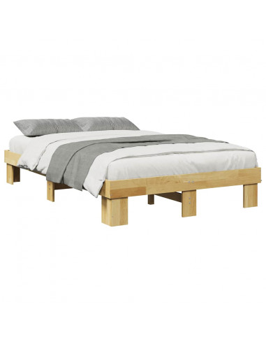Struttura Letto Senza Materasso 120x200 cm in Legno di Rovere