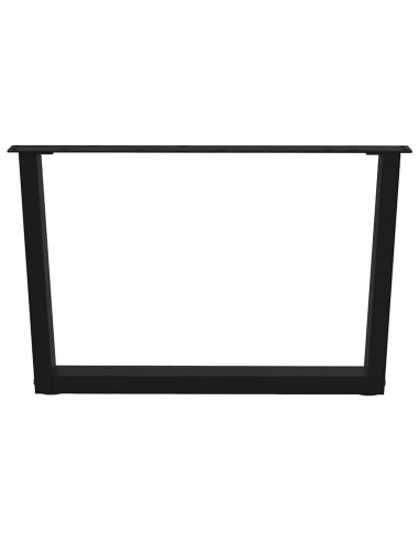 Gambe per Tavolo da Pranzo a V 2 pz Nero 70x(42-43,3)cm Acciaio