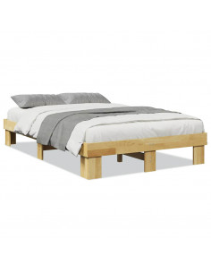 Struttura Letto Senza Materasso 120x190 cm in Legno di Rovere