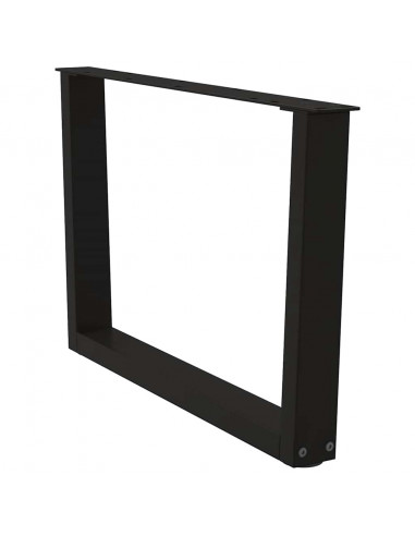 Gambe per Tavolo da Pranzo a V 2 pz Nero 70x(42-43,3)cm Acciaio