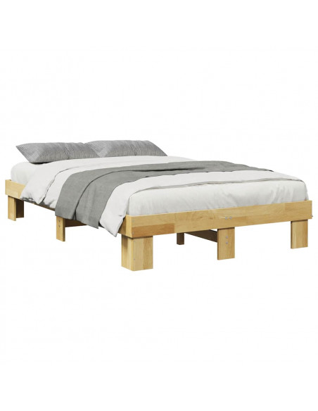 Struttura Letto Senza Materasso 120x190 cm in Legno di Rovere