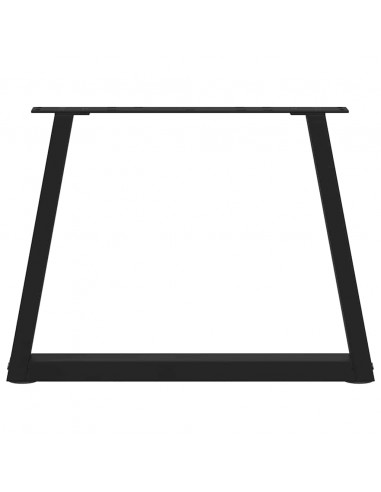 Gambe per Tavolo da Pranzo a V 2 pz Nero 70x(42-43,3)cm Acciaio