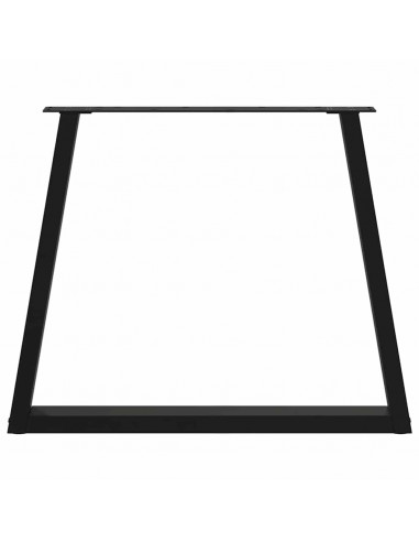Gambe per Tavolo da Pranzo a V 3 pz Nero 70x(72-73,3)cm Acciaio