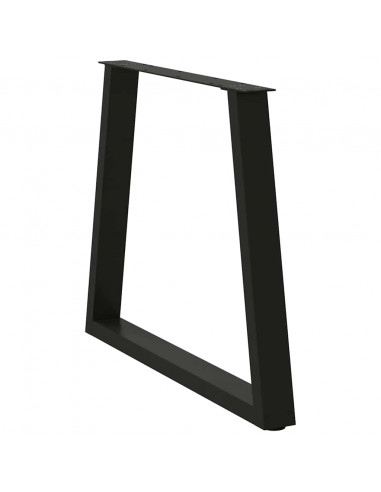 Gambe per Tavolo da Pranzo a V 3 pz Nero 80x(72-73,3)cm Acciaio