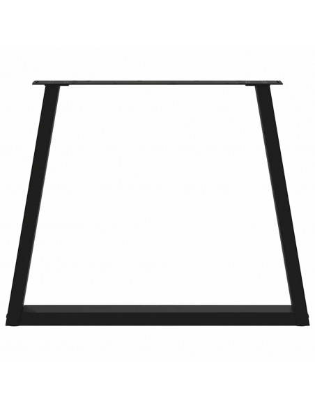 Gambe per Tavolo da Pranzo a V 3 pz Nero 80x(72-73,3)cm Acciaio