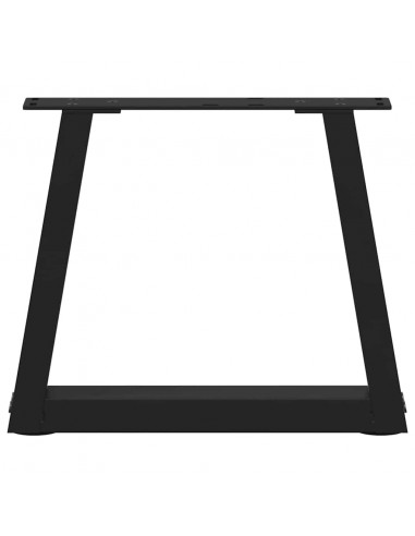 Gambe per Tavolo da Pranzo a V 2 pz Nero 40x(30-31,3)cm Acciaio