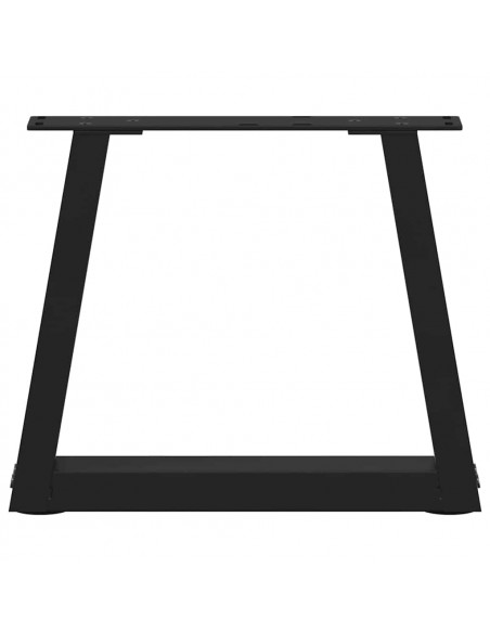 Gambe per Tavolo da Pranzo a V 2 pz Nero 40x(30-31,3)cm Acciaio