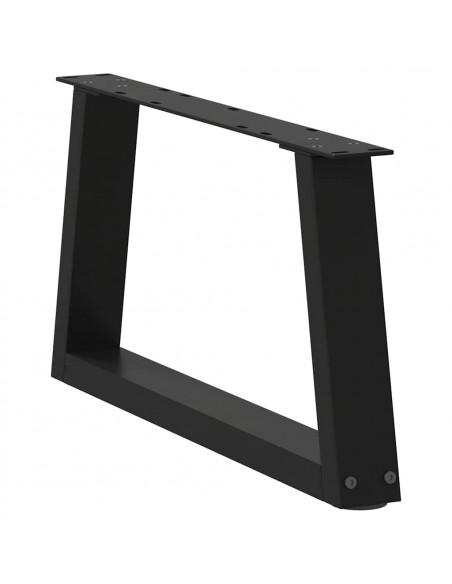 Gambe per Tavolo da Pranzo a V 2 pz Nero 50x(30-31,3)cm Acciaio