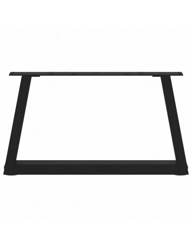 Gambe per Tavolo da Pranzo a V 2 pz Nero 50x(30-31,3)cm Acciaio